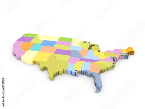 3d american map