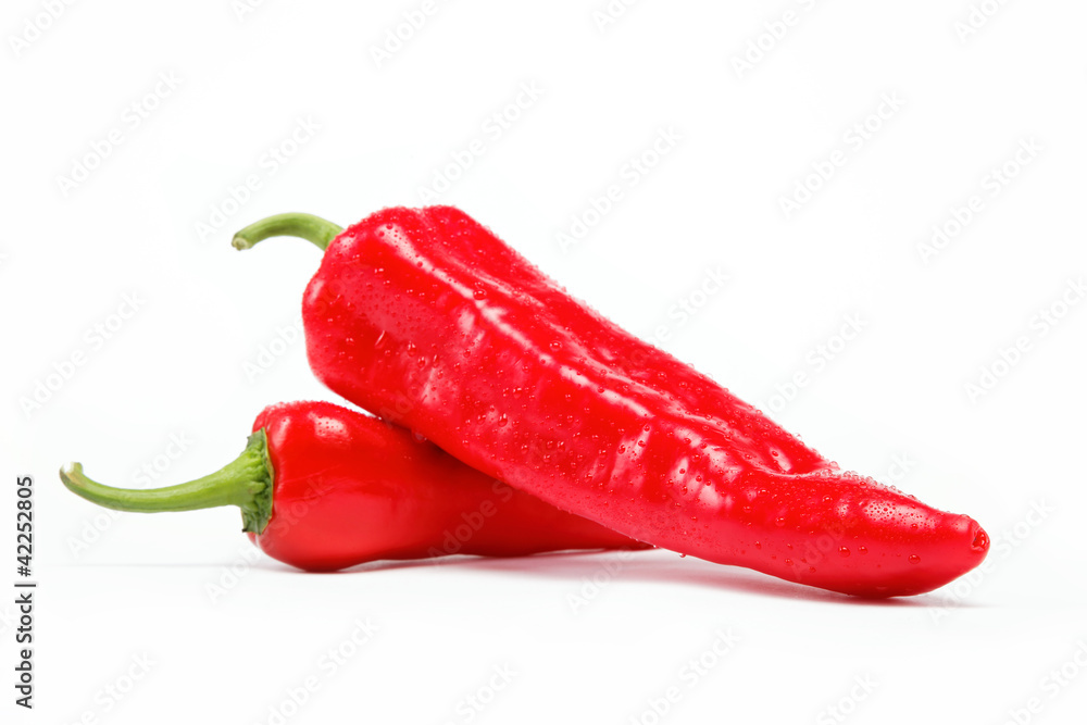 Healthy food. Fresh vegetables. Peppers on a white background.