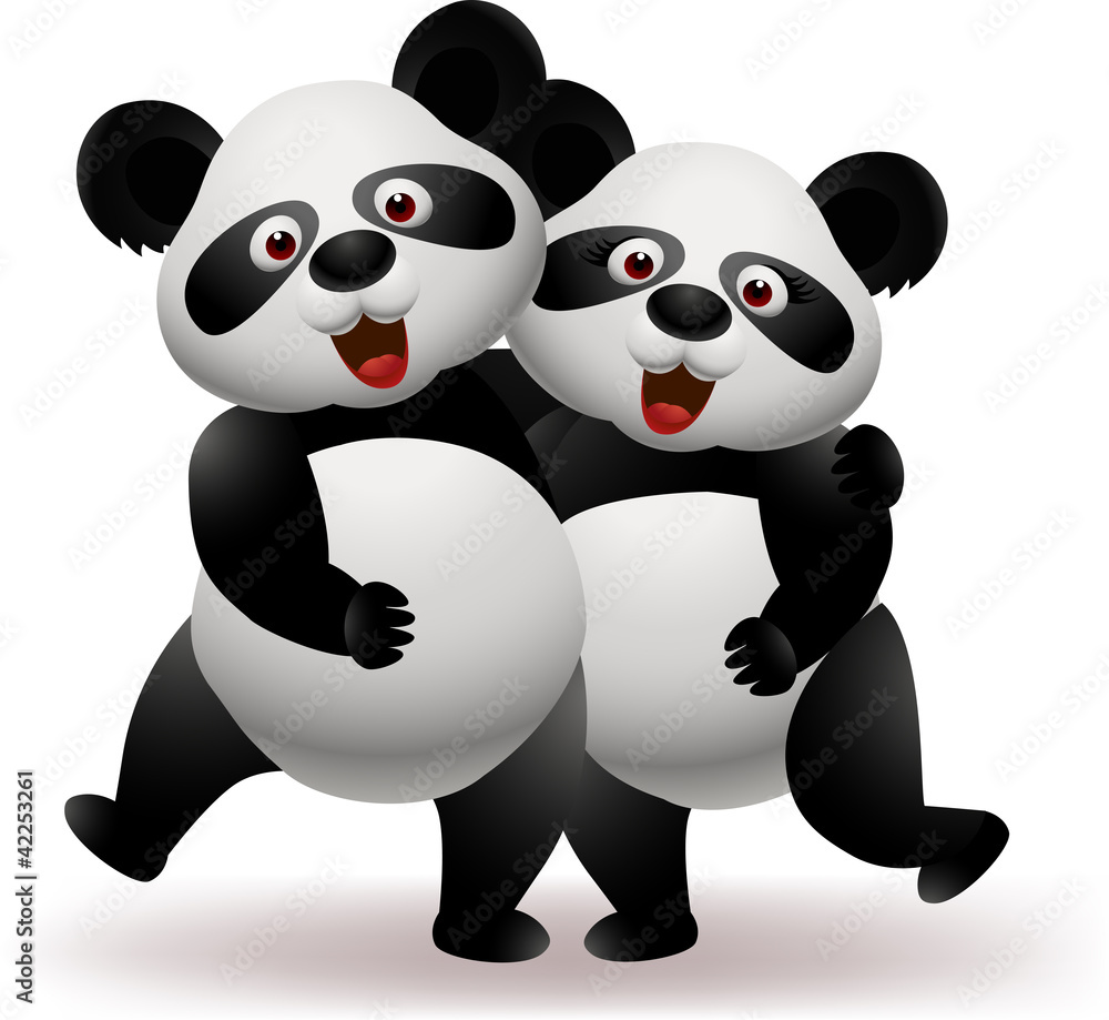 Obraz premium Panda couple