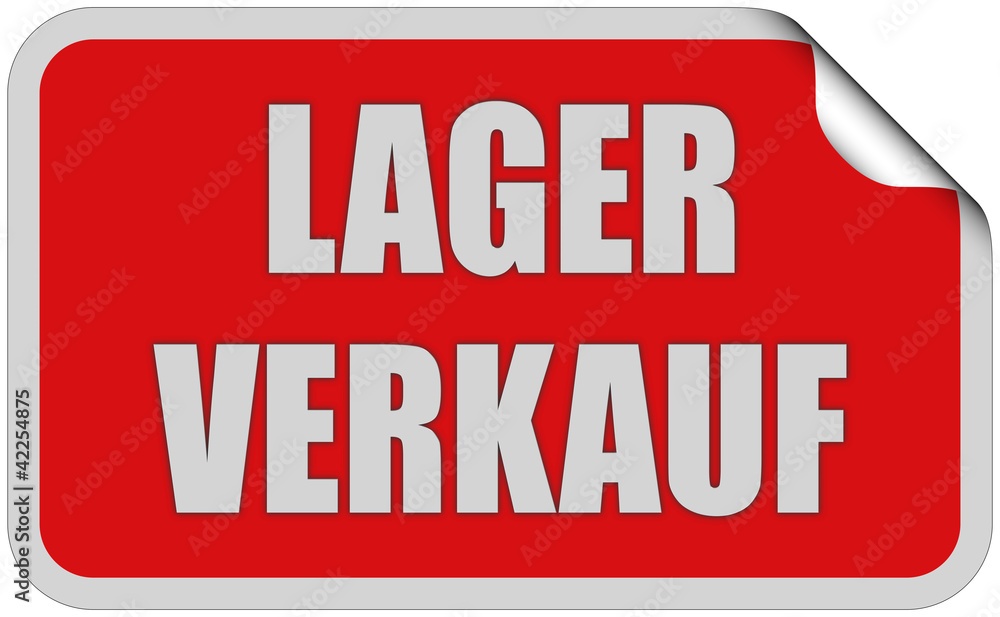 Sticker rot eckig curl oben LAGER VERKAUF Sticker rot eckig curl oben LAGER VERKAUF