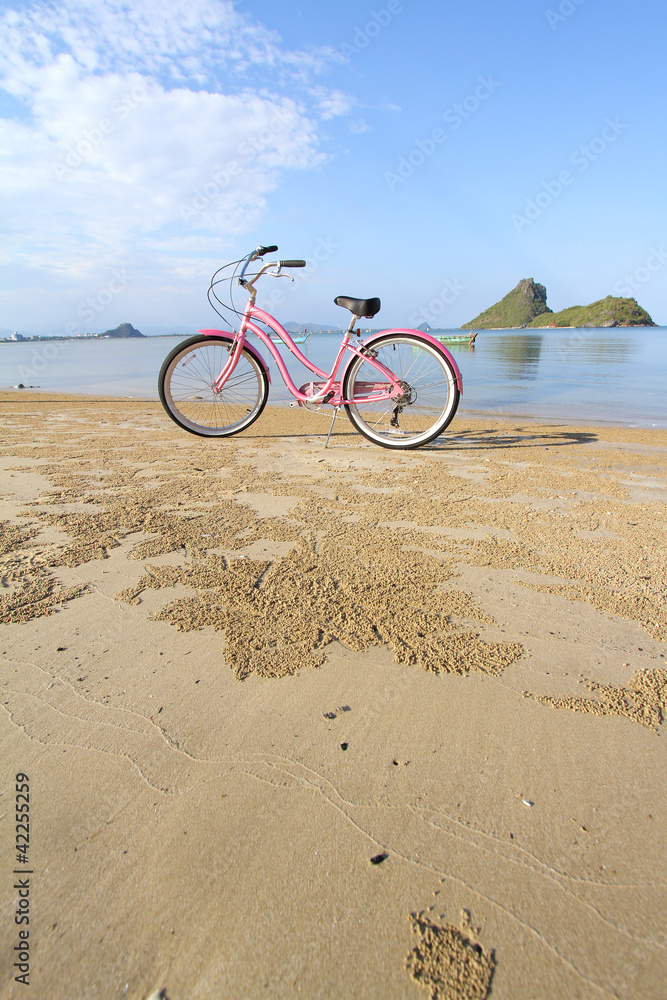 Fototapeta premium Bike at the beach, Thailand