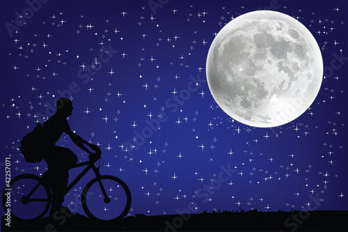 ciclista notturno photo