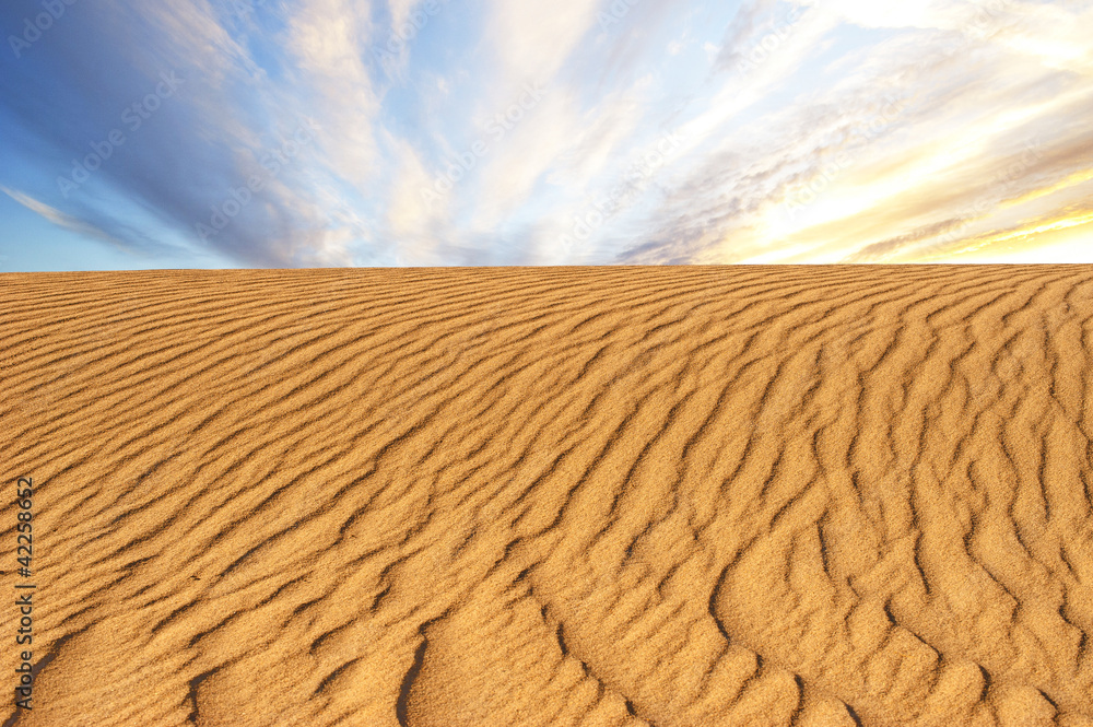 Naklejka premium Sand dunes at sunrise