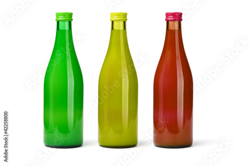 Three Bottles of Fruit Juices