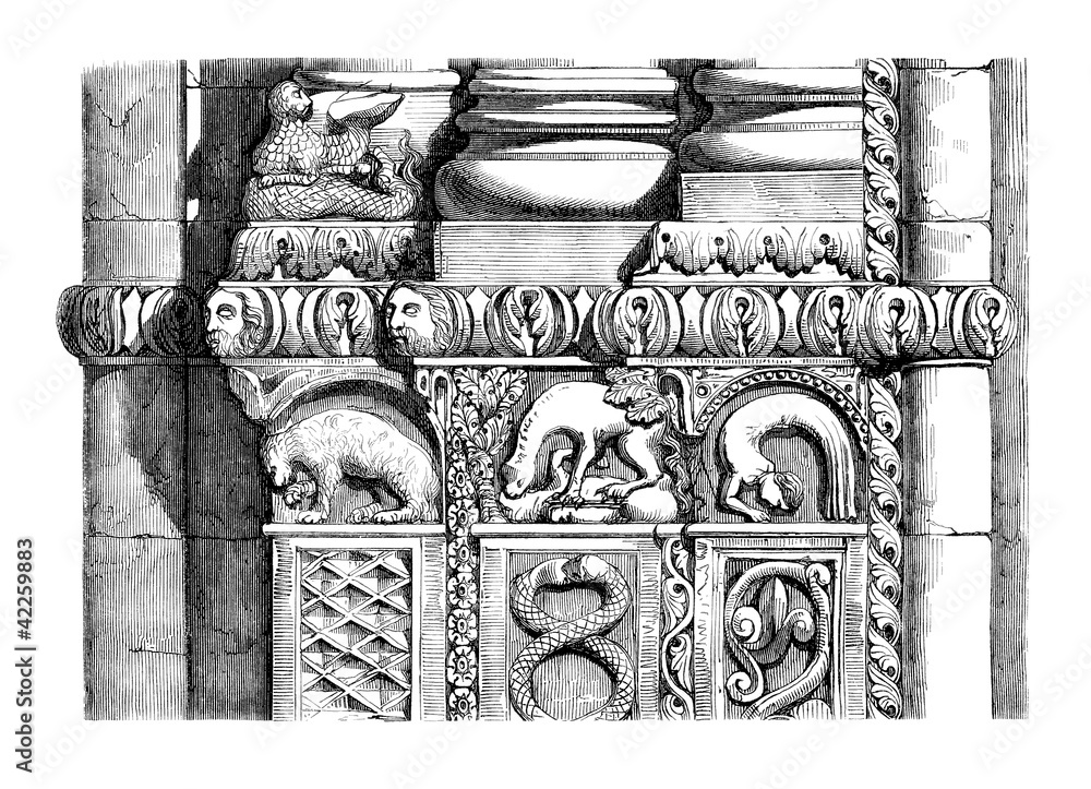 Fototapeta premium Ornament - Architecture - 12th century