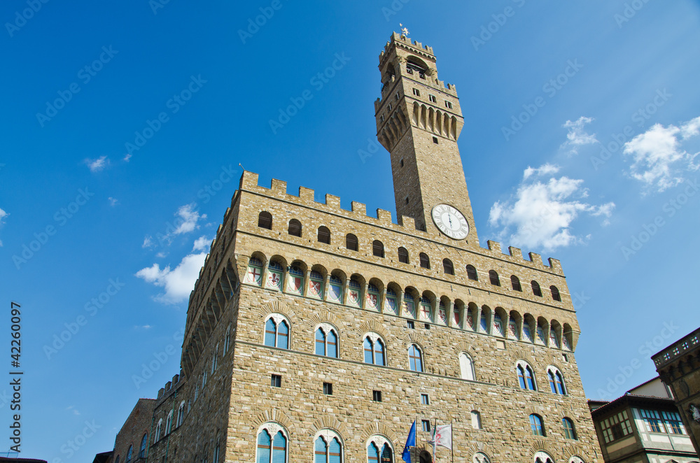 Palazzo della Signoria from Piazzale Michelangelo, Florence, Ita