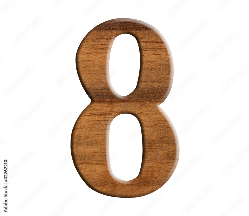 wooden numeric isolate wooden numeric isolate