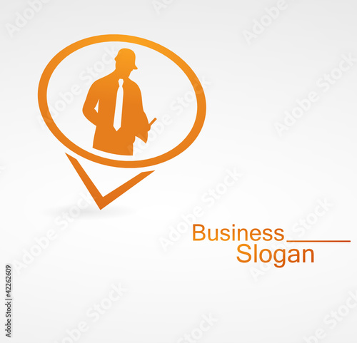 logo professionnel sur signet orange