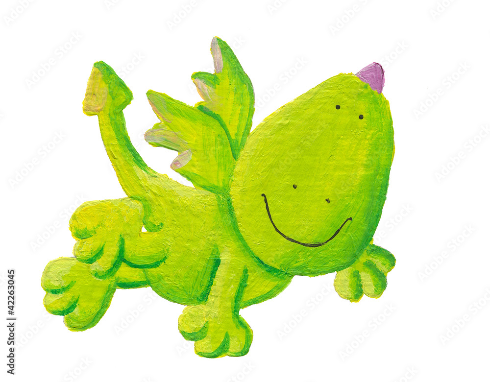 Obraz premium Cute dragon flying