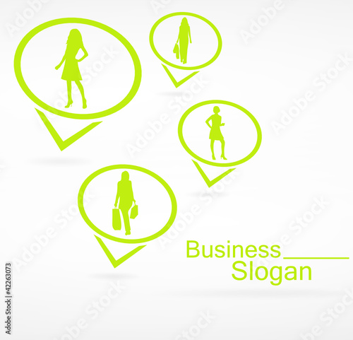 logo mode sur signet vert