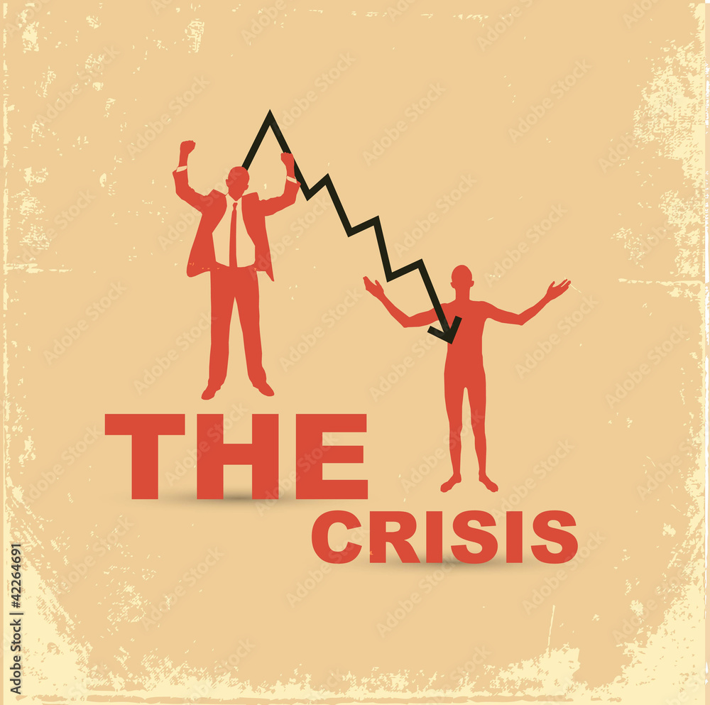 Financial crisis concept. Joyful and naked businessman. Financial crisis concept. Joyful and naked businessman.