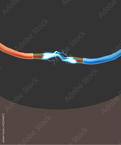 Strong Electric Connection. Vector illustration