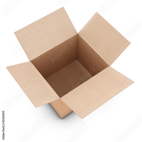 3d Open empty carboard box