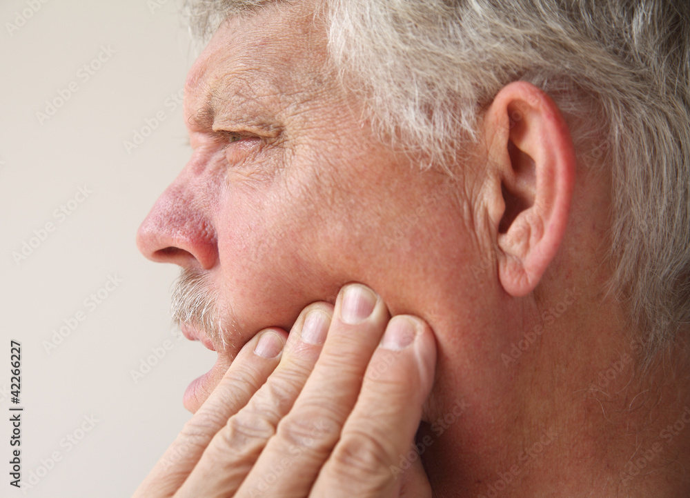 Obraz premium man with tooth or jaw pain