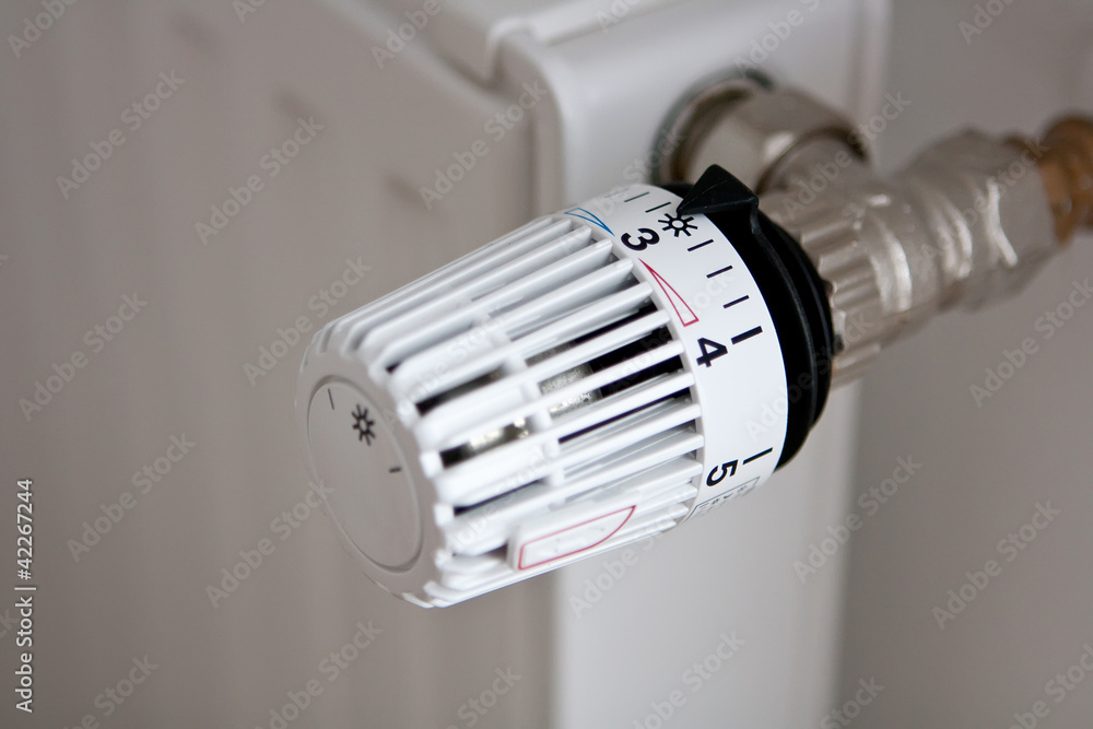 Heizung Thermostat Stock Photo