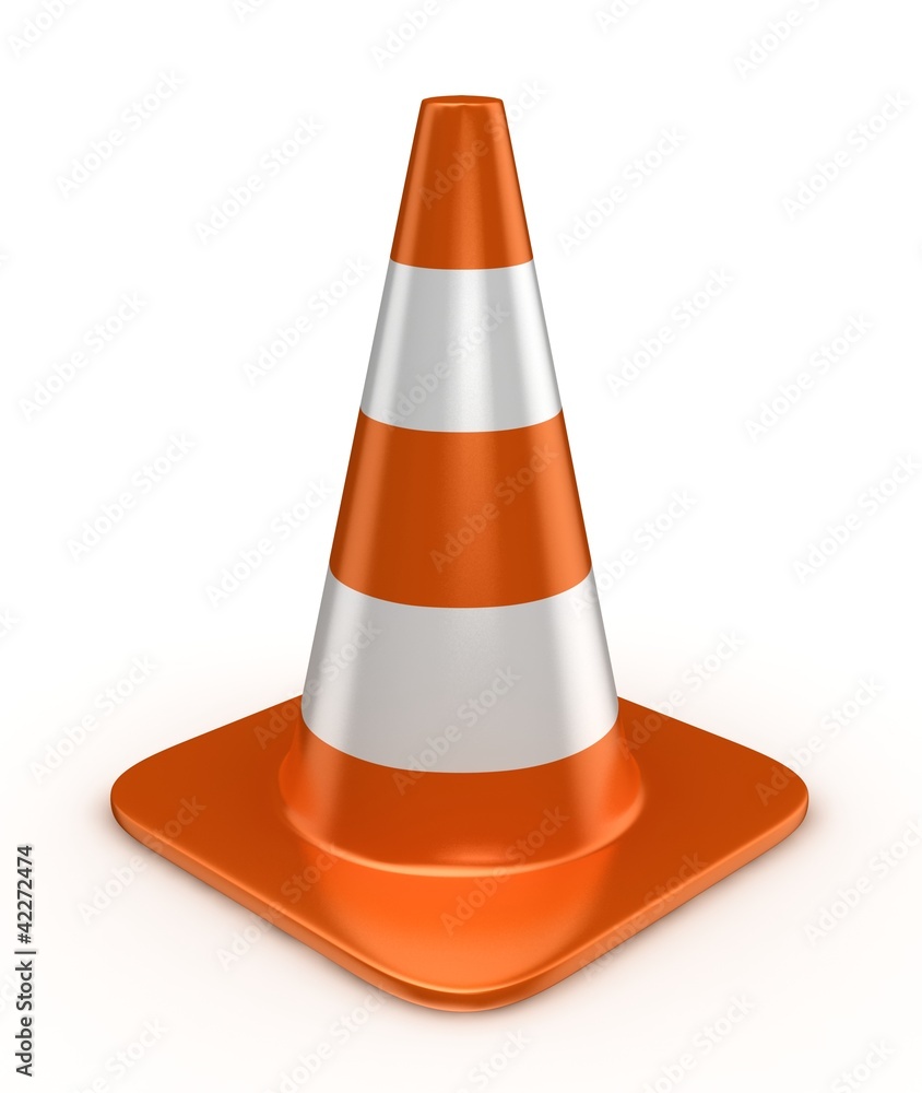 traffic cone isolated over white traffic cone isolated over white