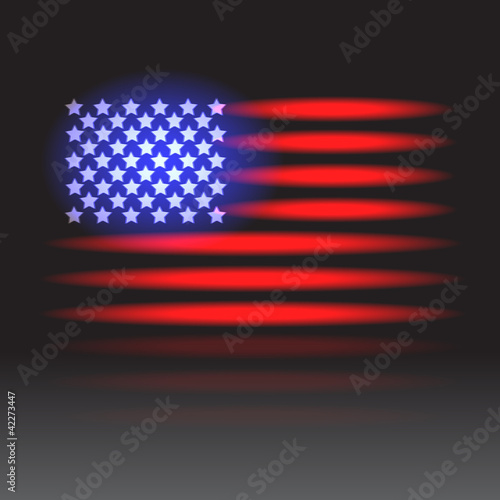 American flag neon