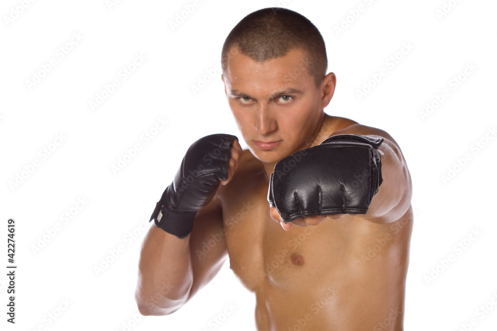 Male boxer, a fighter. Sports.