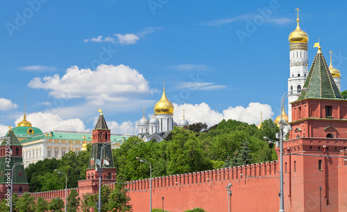 Wall and Cathedrals of Moscow Kremlin photo