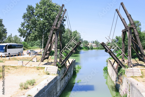 drawbridge in country side near Arles