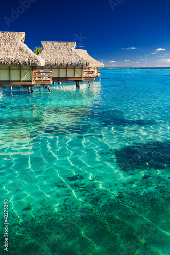Water villas over tropical reef #42275298