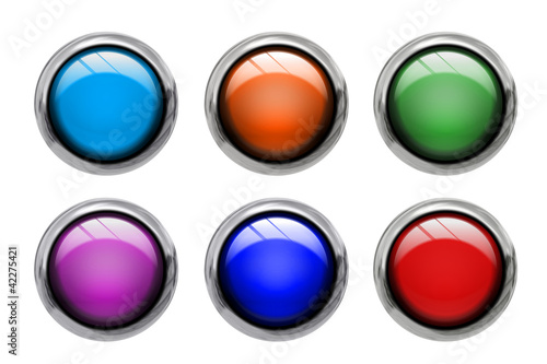 Free Download Colored buttons front view - GFXLoad