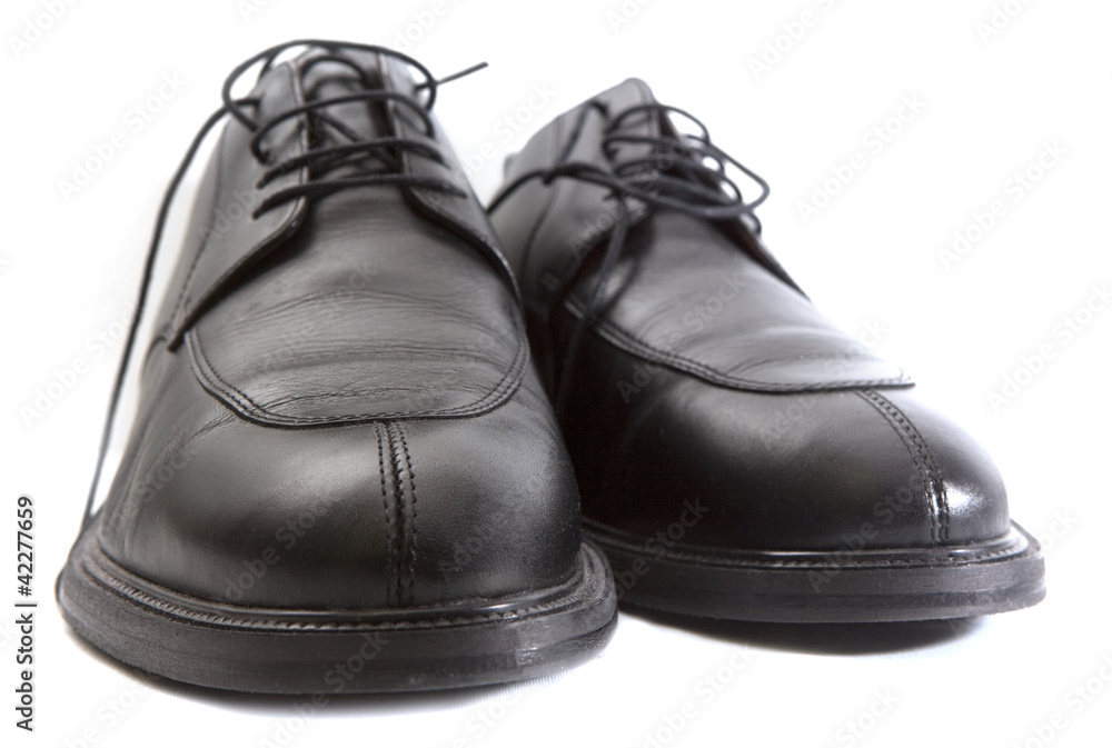 Leather shoes for man on the white background