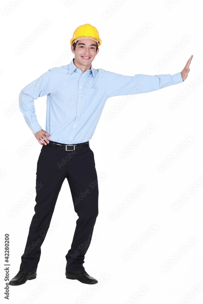 Young architect cheerful Young architect cheerful