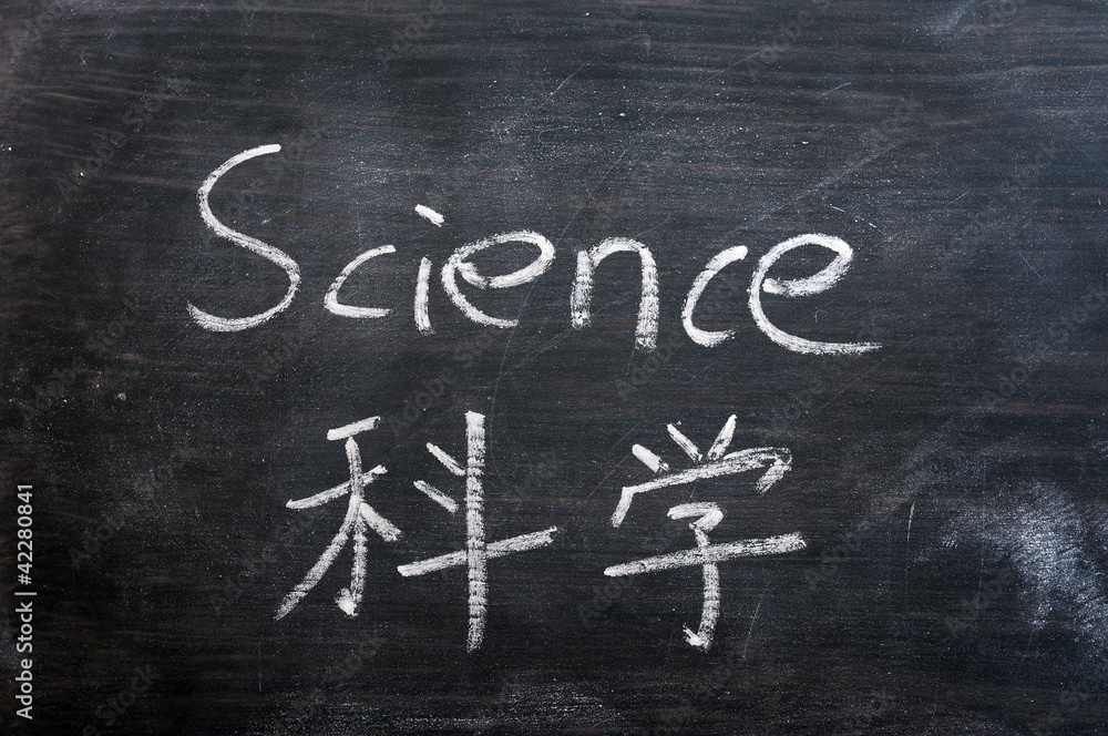 Fototapeta premium Science - word written on a smudged blackboard