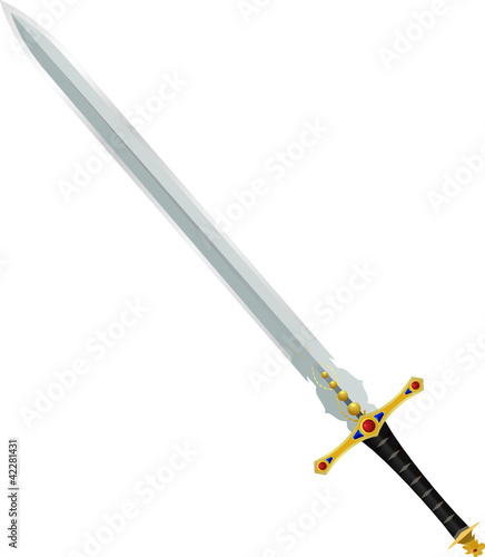 Vector illustration of an ancient sword