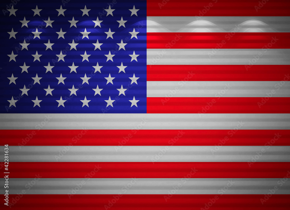Obraz premium American flag wall, abstract background