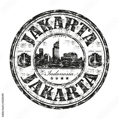 Jakarta grunge rubber stamp