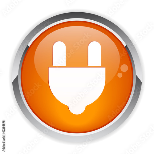 bouton internet prise electric power icon.