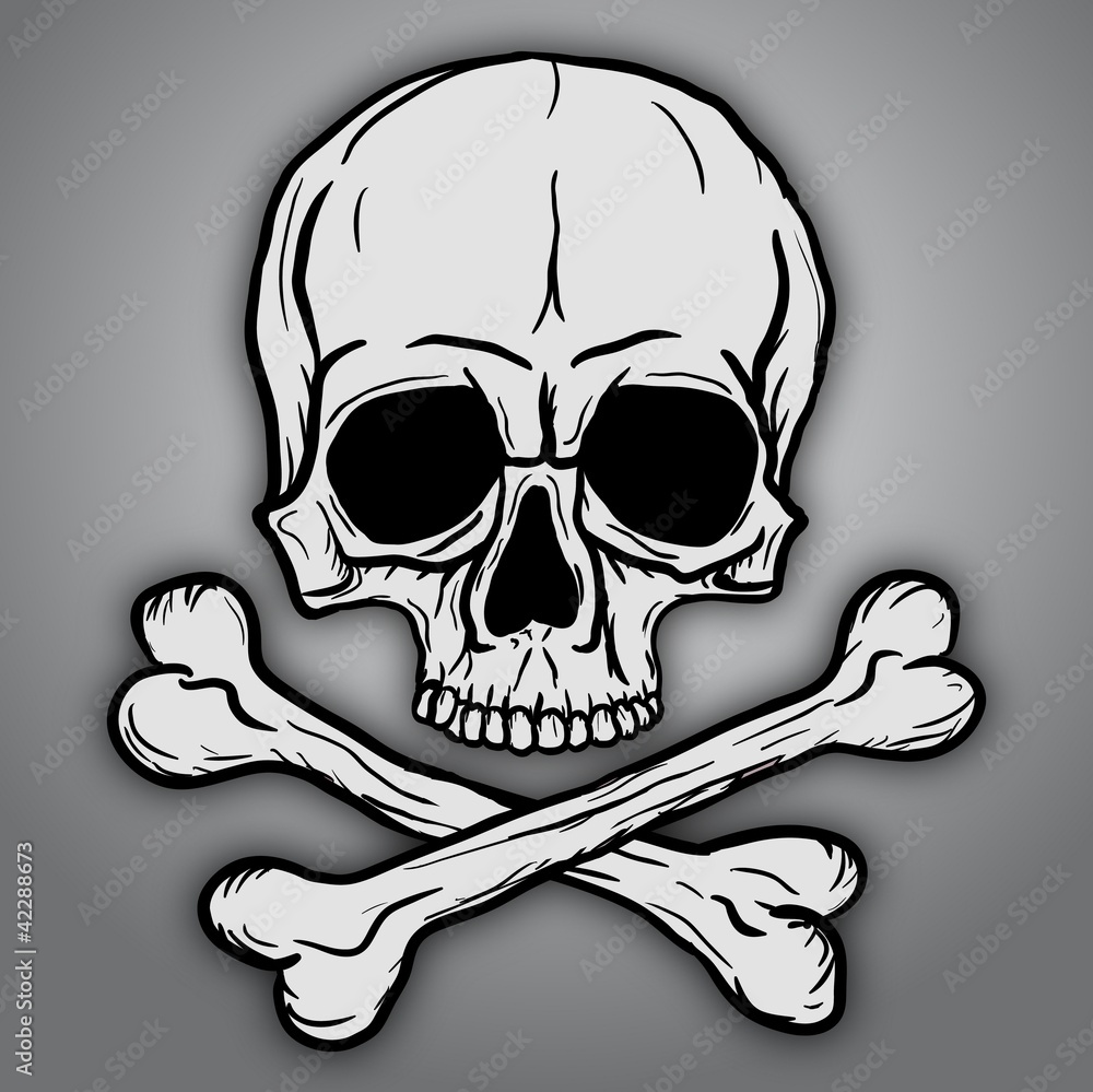 Skull and Crossbones Stock Vector | Adobe Stock