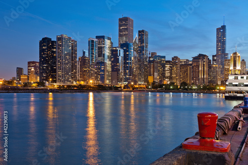 Obraz na płótnie Chicago skyline. w salonie