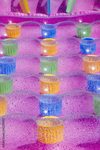 Multicolored cool airbed