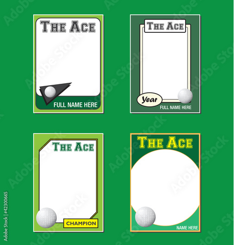 Golf Trading Card Picture Frames