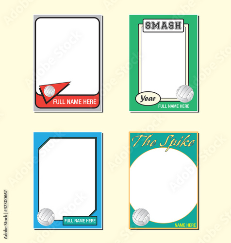 Volleyball Trading Card Picture Frames