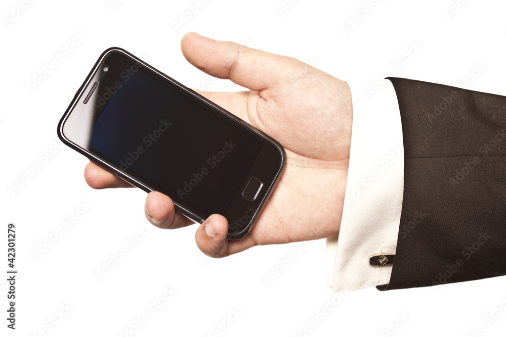 Businessman using a smartphone