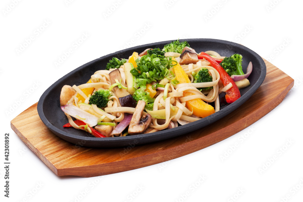 Udon with vegetables