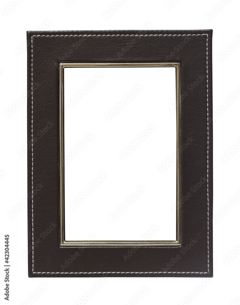 Leather frame on white background Leather frame on white background