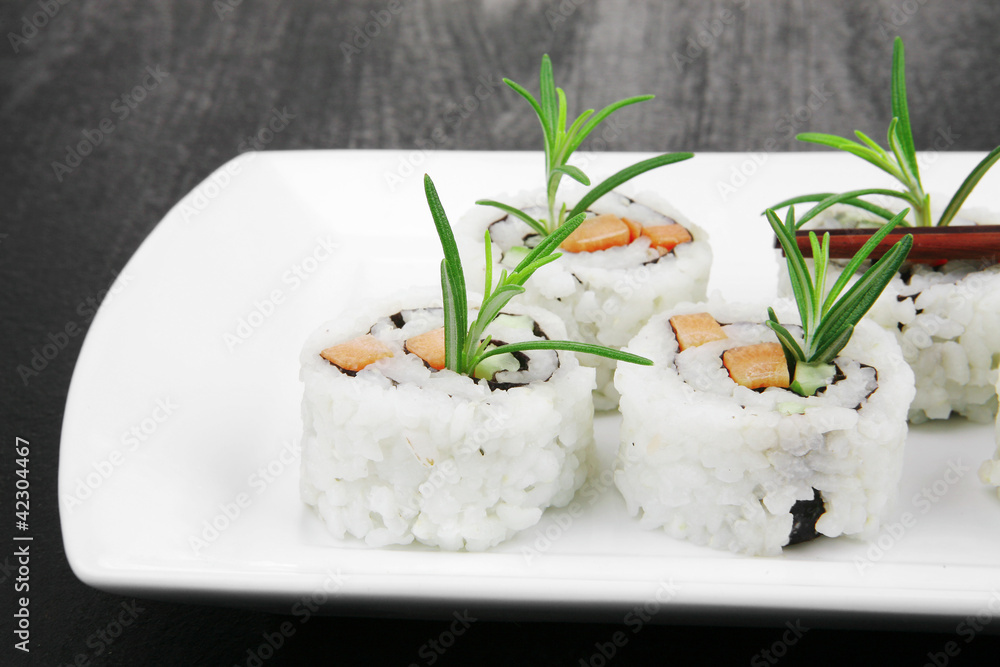Japanese Cuisine - California Sushi Roll Japanese Cuisine - California Sushi Roll