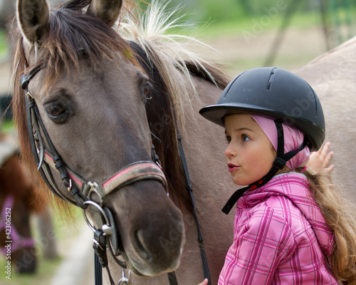 Horse whispers - Horse and lovely girl - best friends