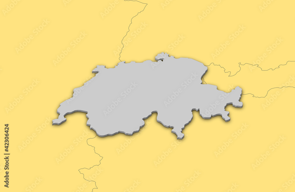 Obraz premium Map of Swizerland