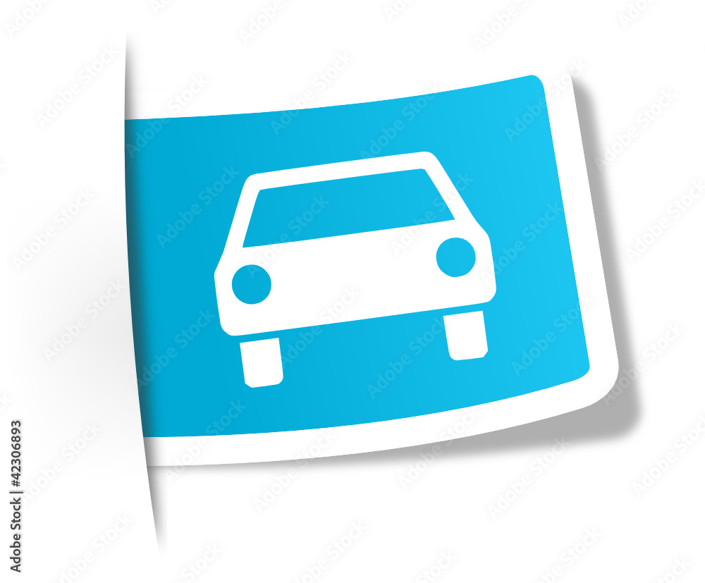 blaues Schild Auto Stock-Vektorgrafik | Adobe Stock