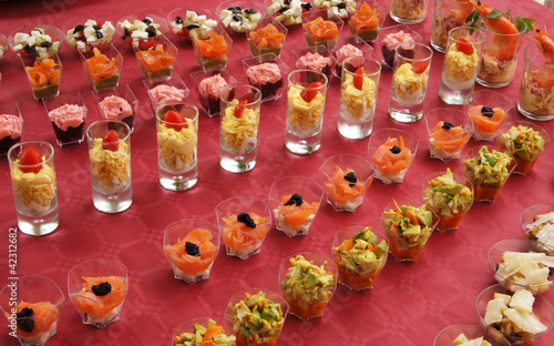 Alignement de verrines