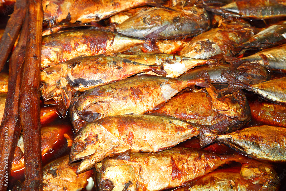 Thai mackerel fish boiled with Thai native sauce. Thai mackerel fish boiled with Thai native sauce.