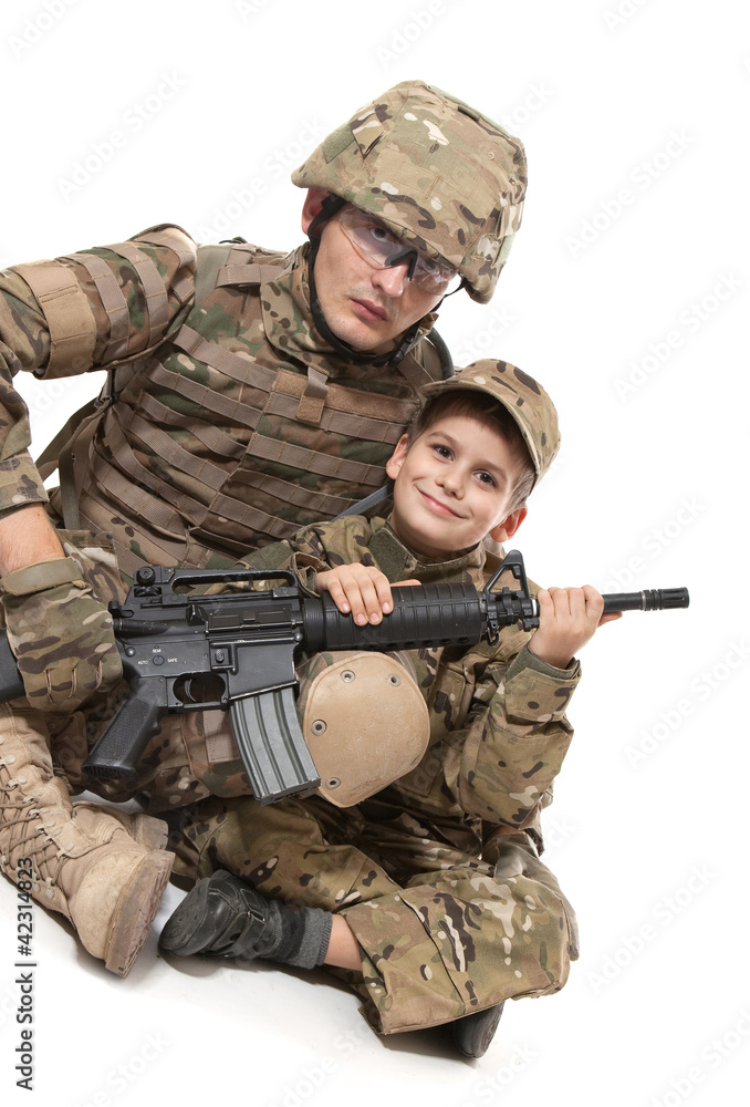 Military Father and Son Military Father and Son