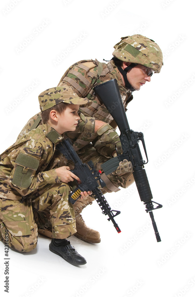 Military Father and Son Military Father and Son