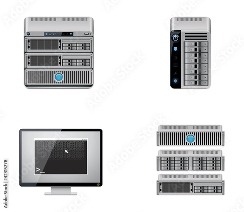 Vector server icon set